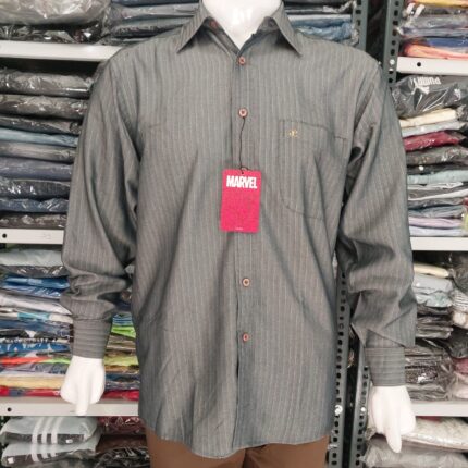 Men Washing Cotton Shirt (White Black Lining)