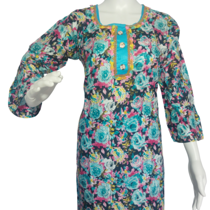 Premium Straight Ladies Cotton Kurti Palazzo Set